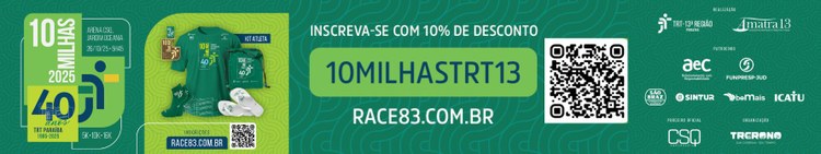 Inscrições abertas: Corrida “10 Milhas do Trabalho” enfatizando o combate ao trabalho infantil, a prova integra a programação comemorativa dos 40 anos de fundação do Tribunal.